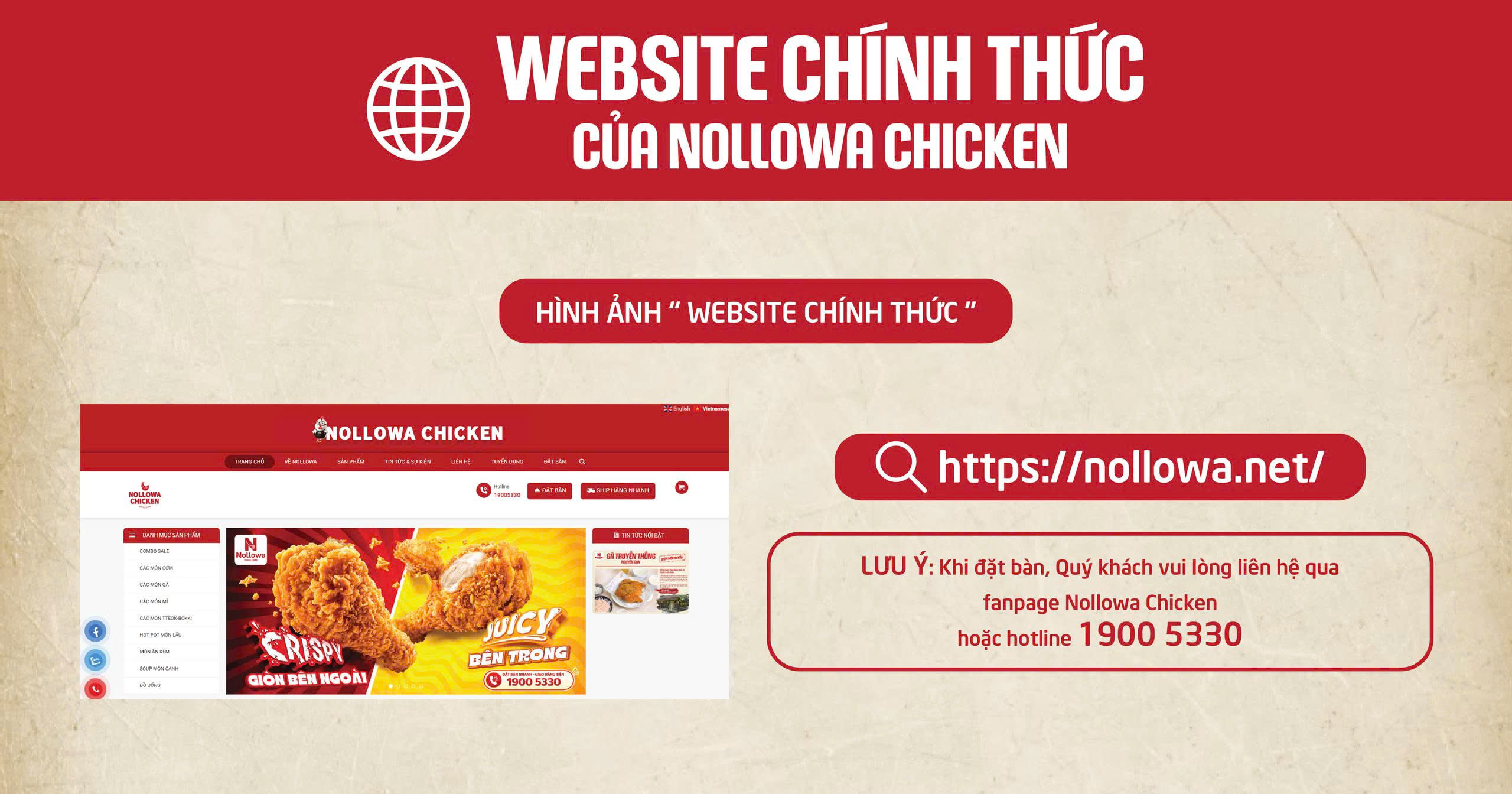 Cảnh Báo Website Giả Mạo Nollowa Chicken